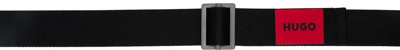 Shop Hugo Black Logo Belt In 1 Black