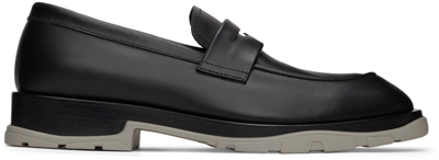 Shop Alexander Mcqueen Black & Grey Swilly Loafers In 1002 Black/blk/grey