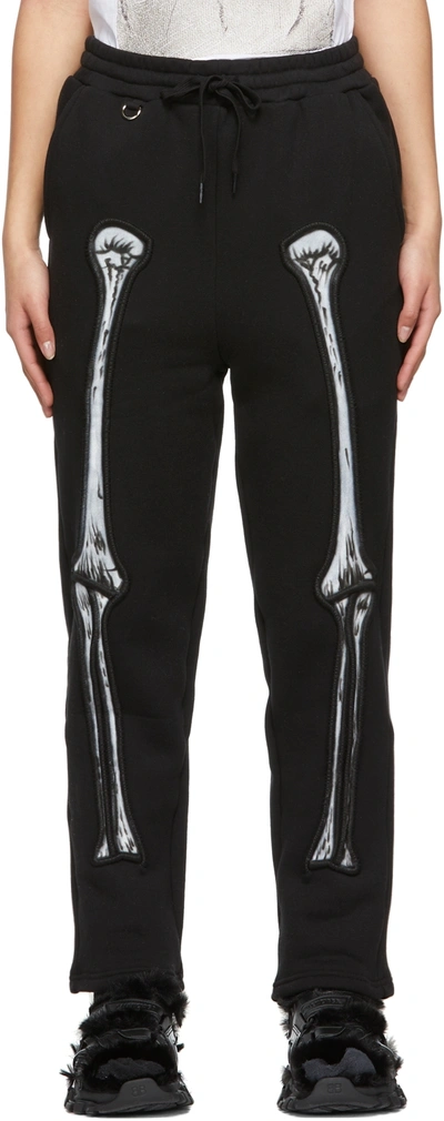 Shop Doublet Black Skull Shirring Lounge Pants
