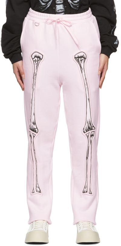 Shop Doublet Pink Skull Shirring Lounge Pants