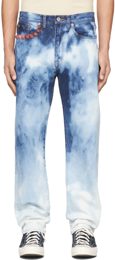 Shop Doublet Blue Recycle Punk Jeans In Indigo