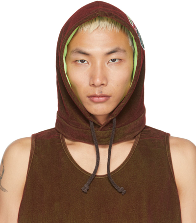 Doublet Brown & Green Kiwi Beanie In Green
