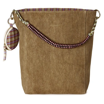 Shop Momoní Yellowstone Shopper In Cotton Canvas In Army Green