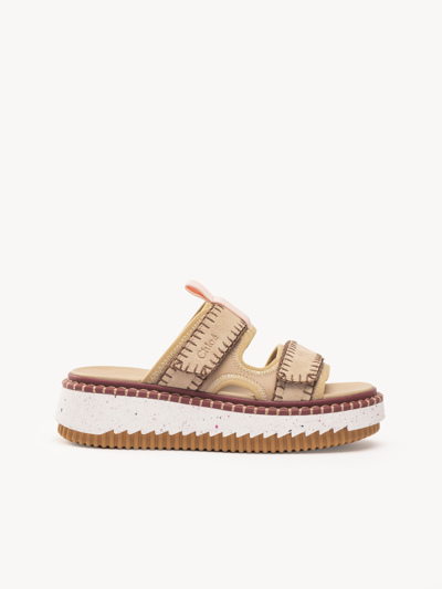 Shop Chloé Lilli Sporty Mule Red Size 8 100% Calf-skin Leather