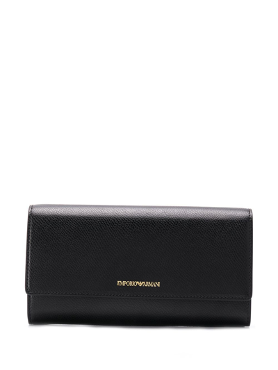 Shop Emporio Armani Continental Flap Wallet