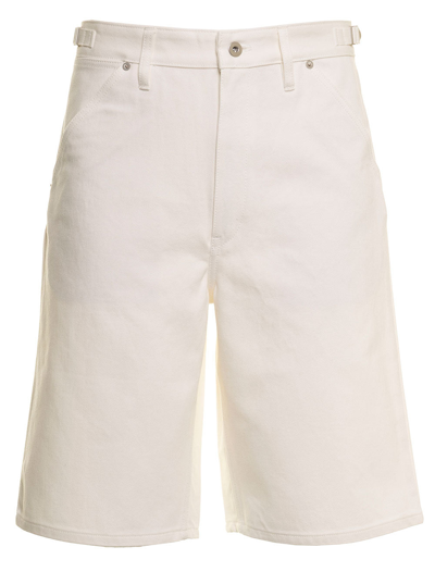 Shop Jil Sander Man White Denim Bermuda Shorts