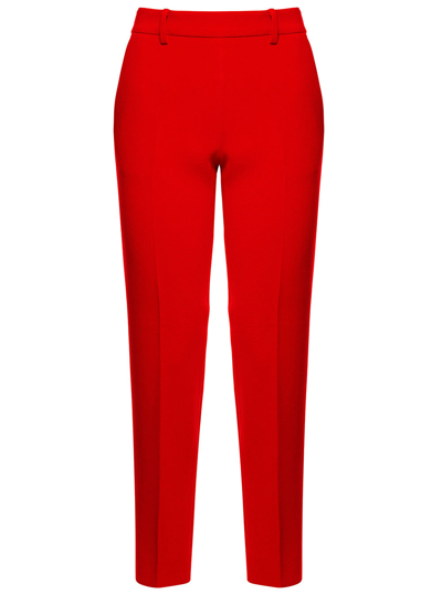 Shop Alberto Biani Woman Red Triacetate Tailored Trousers