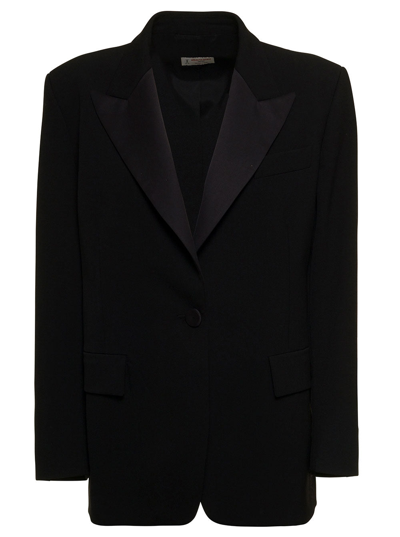 Shop Alberto Biani Woman Black Single Breasted Blazer