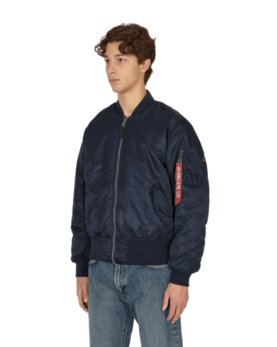Shop Alpha Industries Ma-1 Bomber Jacket In Rep.blue