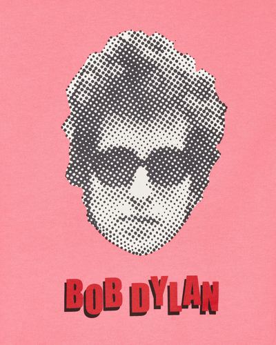 Bob Dylan Crewneck Sweatshirt (type-1) In Pink