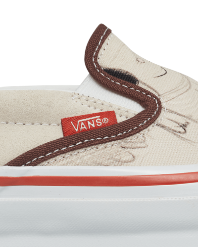 Shop Vans Javier Calleja Og Classic Slip-on Sneakers In Beige