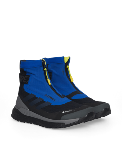 Shop Adidas Originals Terrex Free Hiker Cold.rdy Hiking Boots In Core Black/blue
