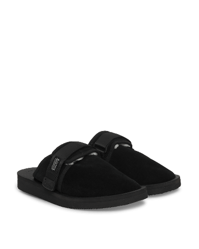 Shop Suicoke Zavo-mab Slippers In Black