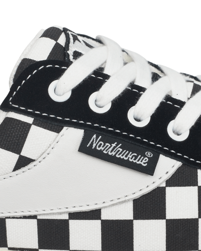 Shop Northwave Espresso Check Print Sneakers In Black/white