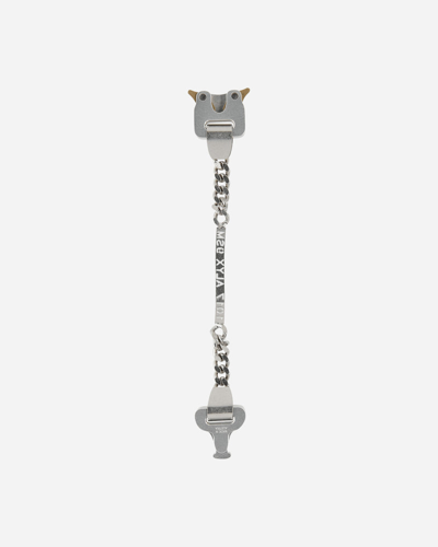 Shop Alyx Buckle Logo Bracelet In Silver
