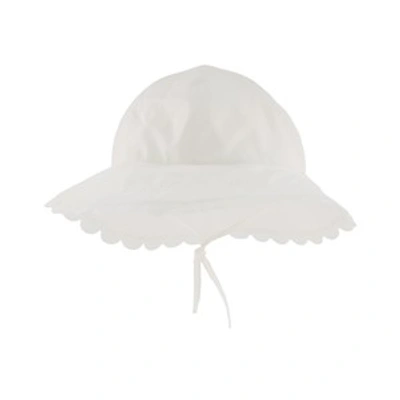 Shop Chloé White Scallop Trim Sun Hat