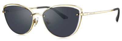 Shop Bolon Gigi Grey Cat Eye Ladies Sunglasses Bl7093 A60 54 In Gold / Grey