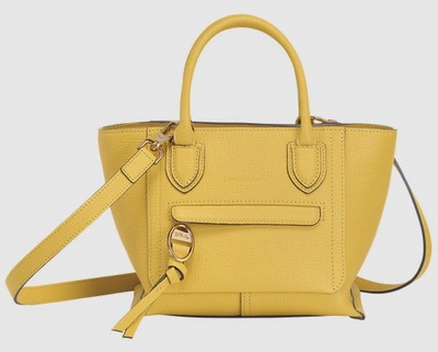 Shop Longchamp Mailbox Yellow Ladies 6.9 X 7.9 X 5.5 In Top Handle Bag 10103hta020