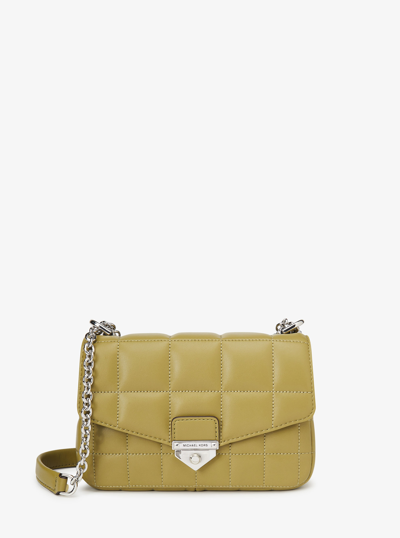 Shop Michael Kors Ladies Soho Small Quilted Leather Shoulder Bag - Olive