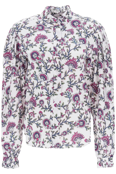 Shop Isabel Marant Banessa Silk Shirt In Mixed Colours