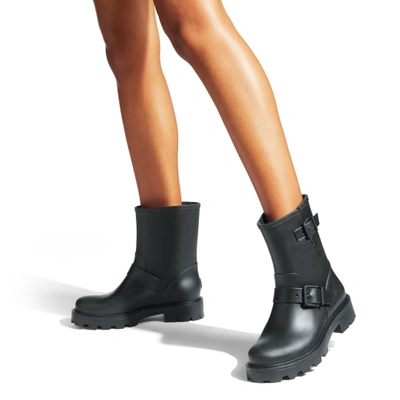 Jimmy Choo Yael Rubber Boots In Black