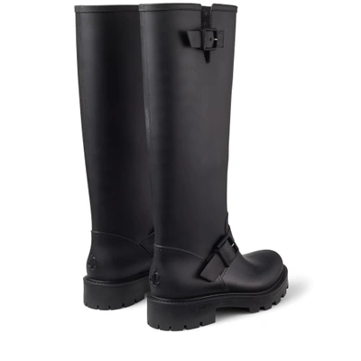 Shop Jimmy Choo Yael Rain Boot Tall In Black