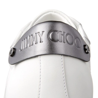 Shop Jimmy Choo Rome/m In V White/gunmetal