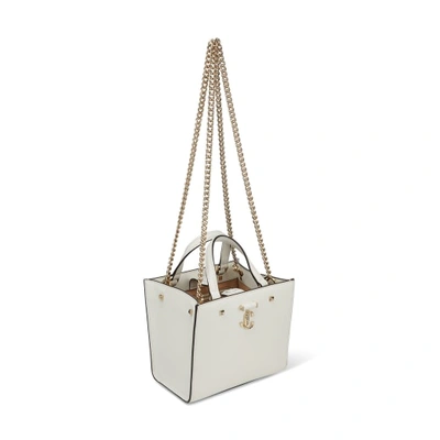 Jimmy Choo Varenne Tote S In Latte/light Gold