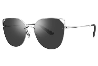 Shop Bolon Vera Black Gradient Pilot Ladies Sunglasses Bl7108 B90 58 In Black / Silver