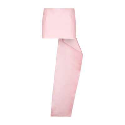 Shop Prada Draped Satin Mini Skirt In Pink