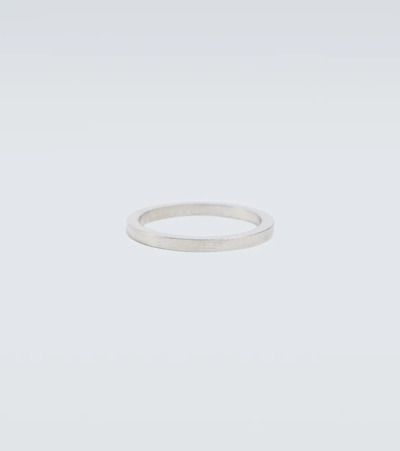 Shop Maison Margiela Logo Silver Ring In Col. 951