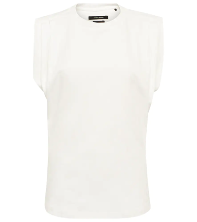 Shop Isabel Marant Zutti Cotton Jersey T-shirt In White