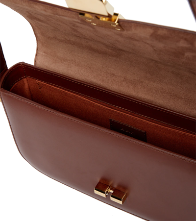 Shop Apc Grace Leather Shoulder Bag In Brown