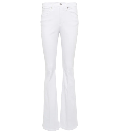 Shop Veronica Beard Beverly High-rise Flared Jeans In White