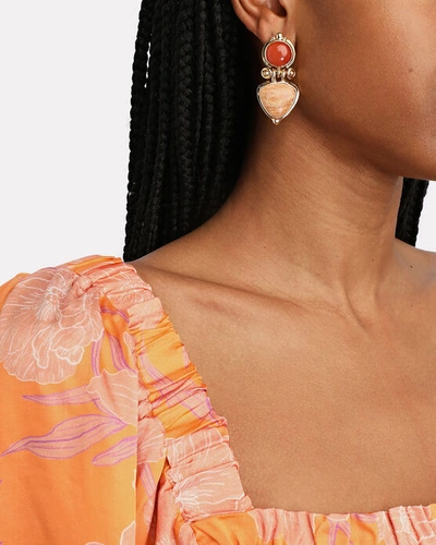 Shop Gas Bijoux Colorado Drop Earrings In Pink