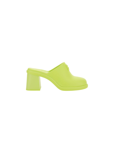Shop Miu Miu Sabot Sandal In Lime