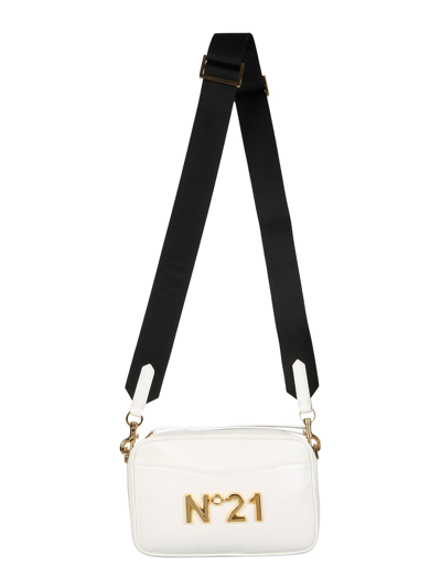 Shop N°21 Shoulder Bag With Logo In Bianco