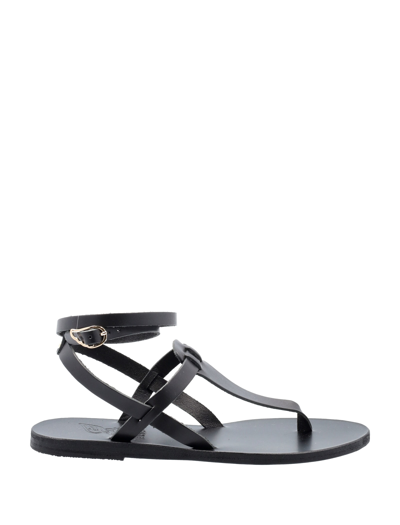 Shop Ancient Greek Sandals Estia Leather Sandals In Black