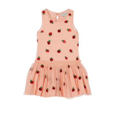 Shop Stella Mccartney Dress With Print In Rosa-rosso