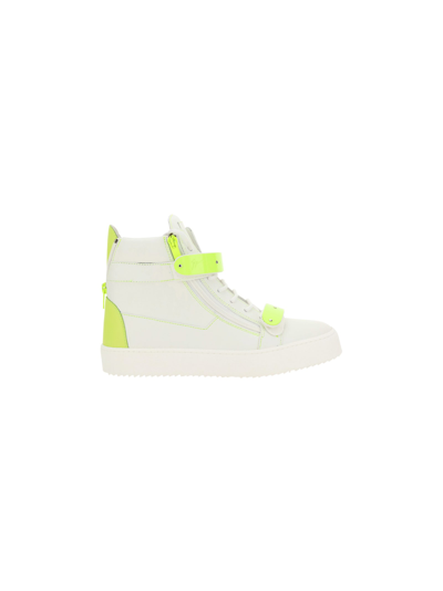 Shop Giuseppe Zanotti Coby Sneakers In Vague Bianco