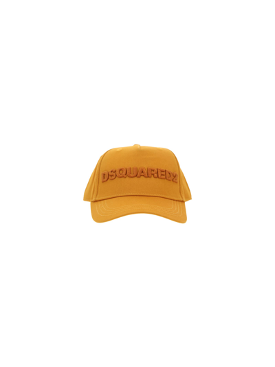 Shop Dsquared2 Baseball Cap In Yellow