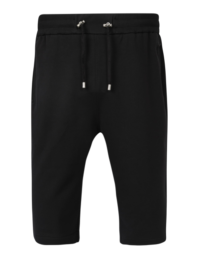 Shop Balmain Drawstring Pants In Black