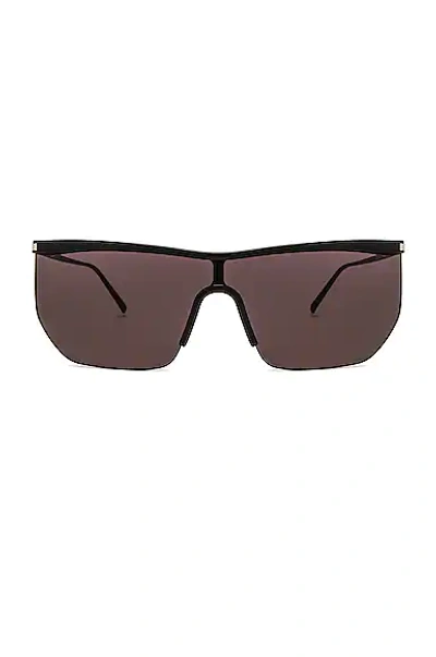 Shop Saint Laurent Sl 519 Mask Sunglasses In Black