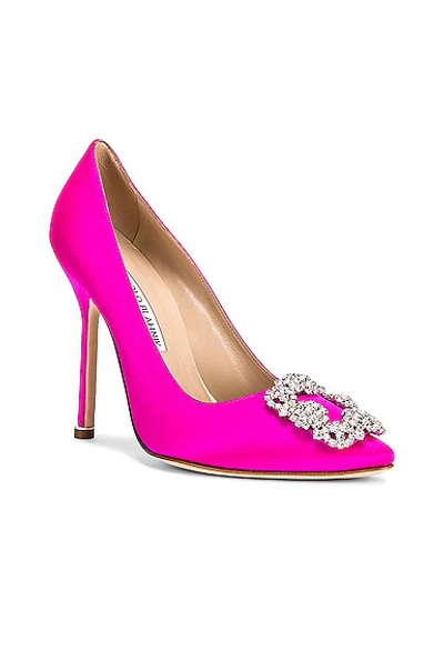 Manolo Blahnik Hangisi 115 Pump In Hot Pink