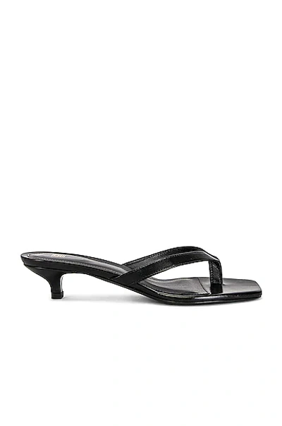 Shop Totême Flip Flop With Heel Sandal In Black
