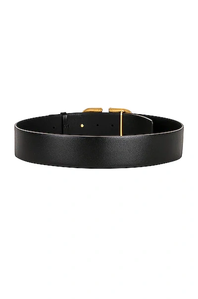 Shop Valentino Vlogo Signature Buckle Belt In Nero