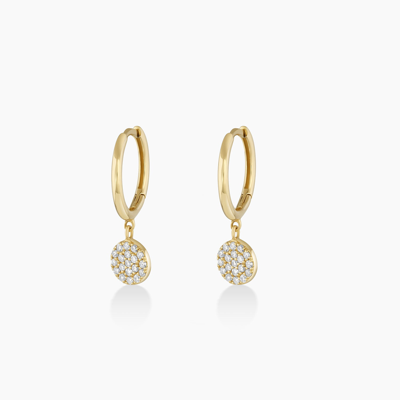 Shop Gorjana Diamond Pavé Charm Huggies Earring In 14k Gold