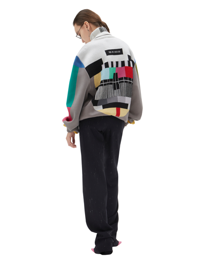 Shop Vtmnts No Signal Wool Sweater In Multicolor