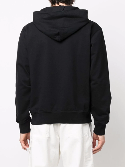 Off-white Half Arrows Graphic Pullover Hoodie With Drawstring Hood In Black