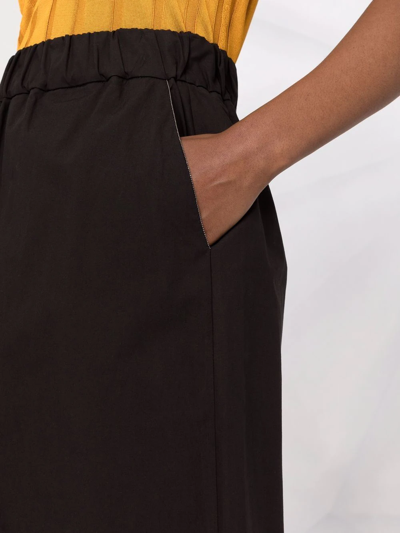 Fabiana Filippi Elasticated-waist Midi Skirt In Black